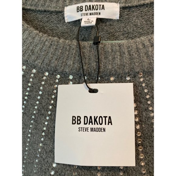 BB DAKOTA If You Fancy Rhinestone Embellished Crewneck Sweater - Picture 7 of 11